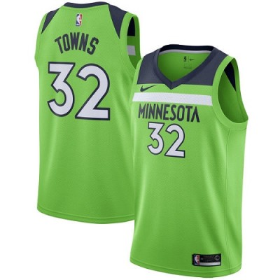 Nike Minnesota Timberwolves #32 Karl-Anthony Towns Green Youth NBA Swingman Statement Edition Jersey